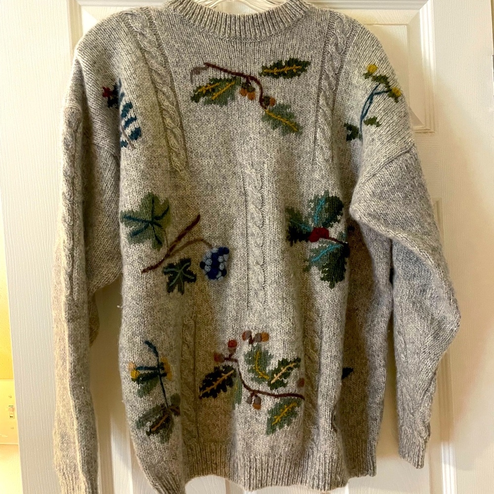 90s Eddie Bauer Womens XL Crewneck wool knit sweater